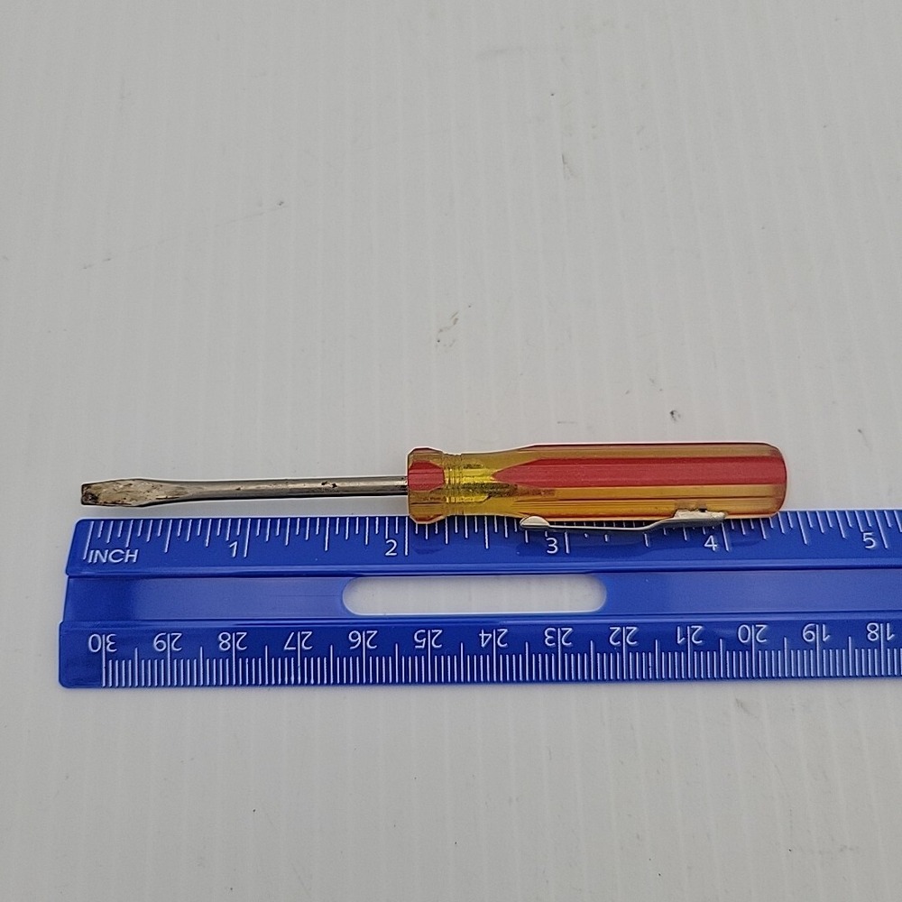 Vintage Stanley 64-840 pocket clip screwdrivers flat ~ Tapered Tip ~ USA